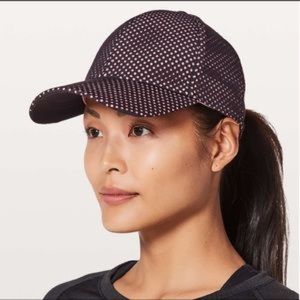 Lululemon “Breeze” baller hat pink and dark maroon